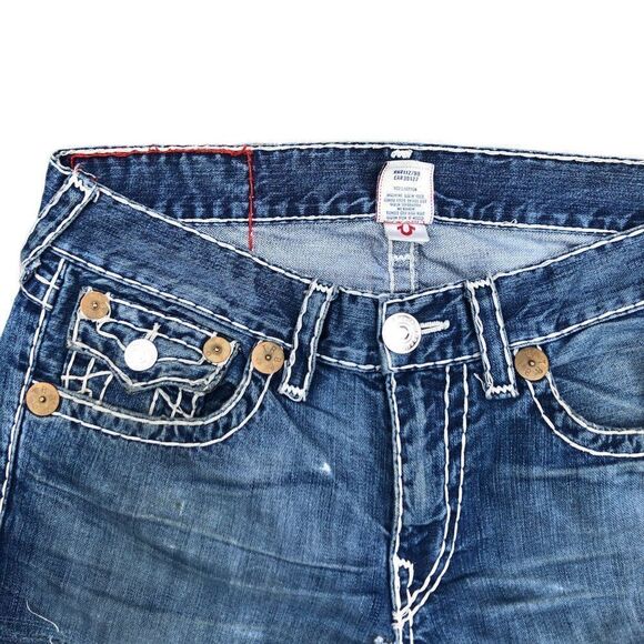 TRUE Religion Jeans Size 33 RICKY SUPER T Blue - Picture 4 of 10